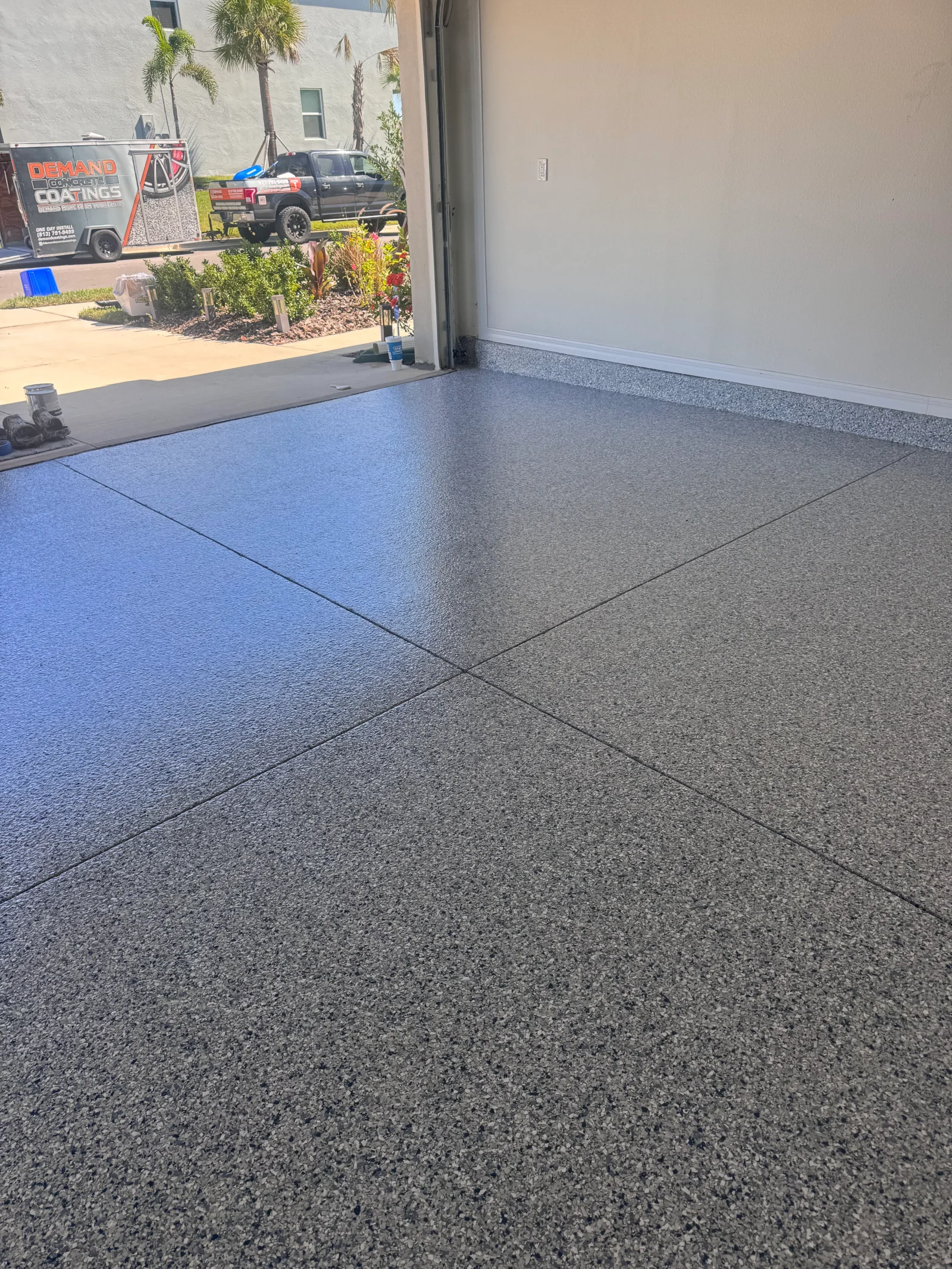 Completed concrete coating project