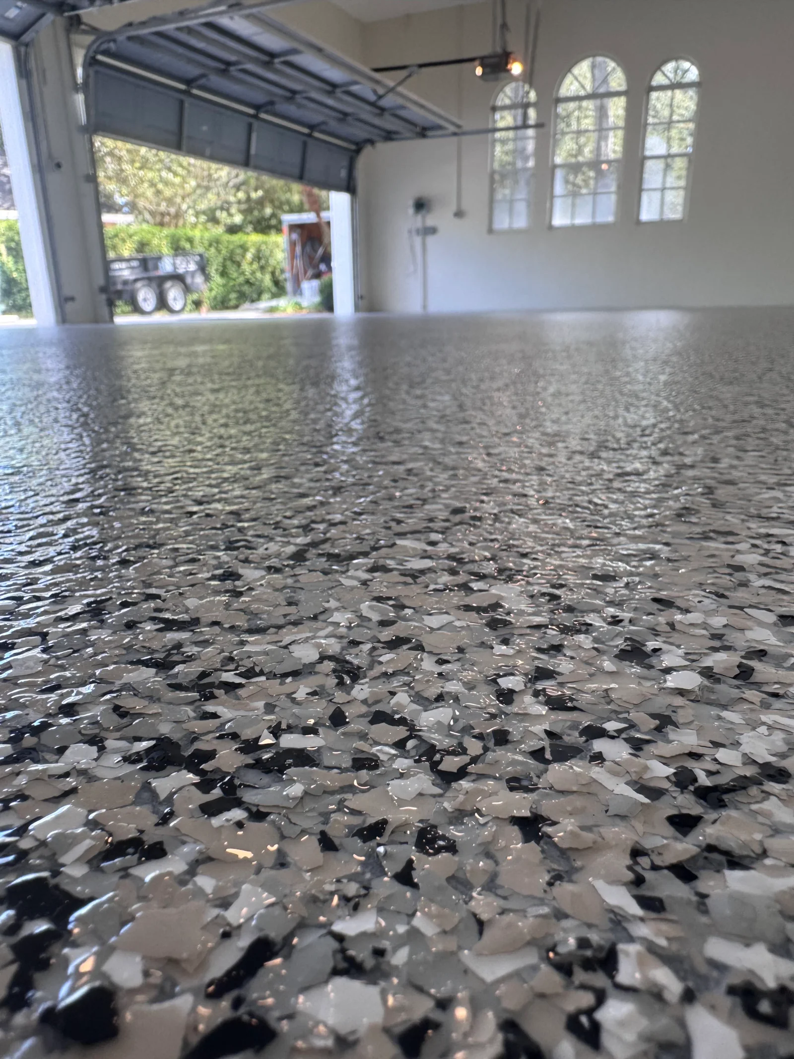 Completed concrete coating project