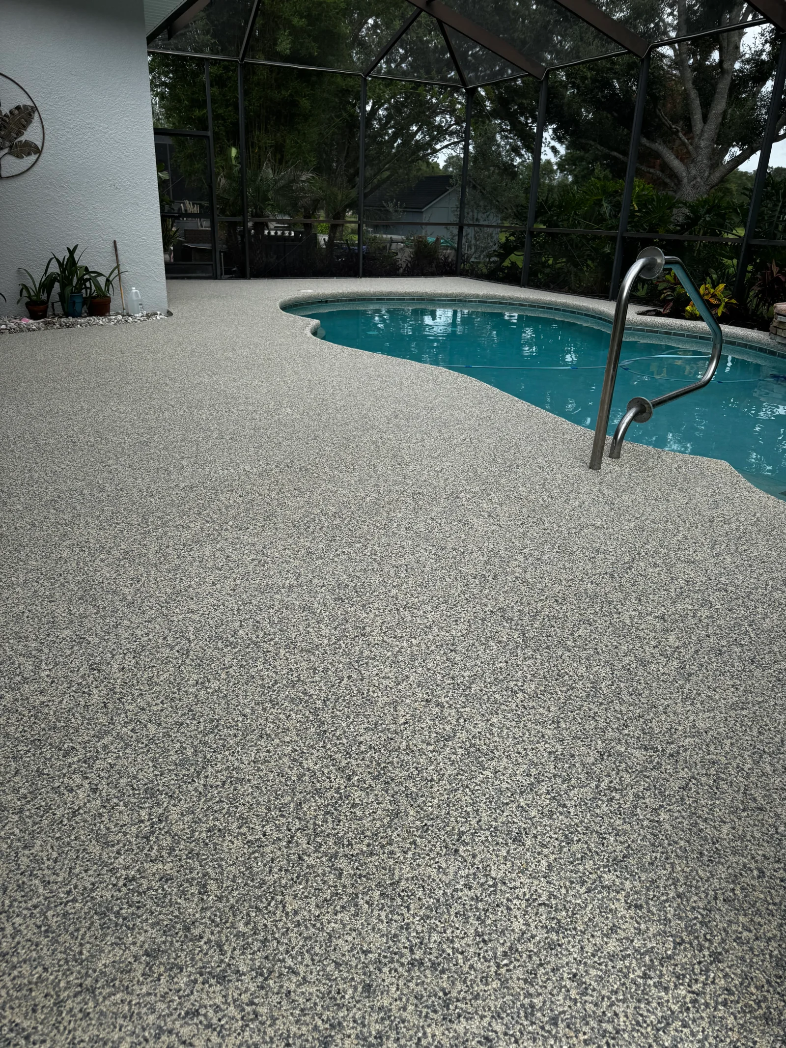 Completed concrete coating project